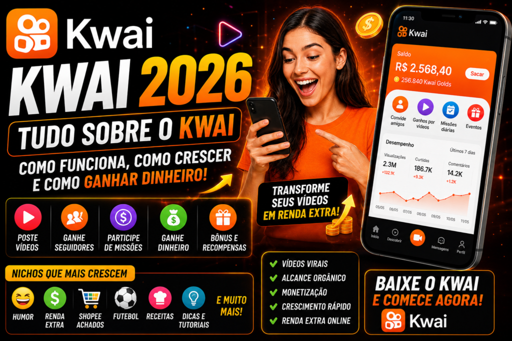 Kwai 2026: Como Ganhar Dinheiro, Viralizar e Crescer na Plataforma 1 Kwai 2026